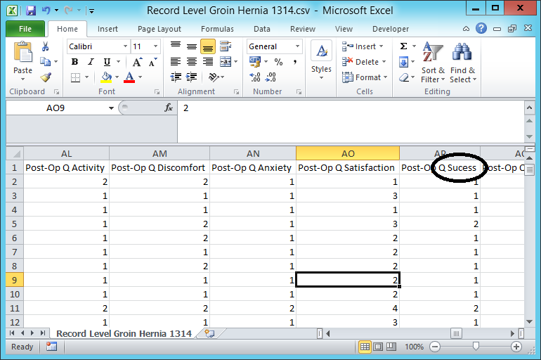 A spelling error in a heading, can lead to a spelling error in a field name.